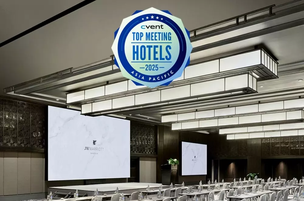 JW Marriott Hotel Bangkok Named Among Asia Pacific’s Top 50 Meeting Hotels by Cvent