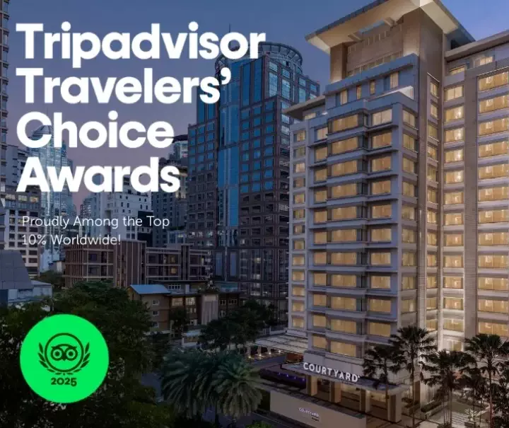 Courtyard by Marriott Bangkok Wins 2025 TripAdvisor Travelers' Choice Award