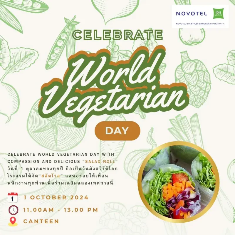 Celebrate World Vegetarian Day with compassion and delicious “Salad Roll”